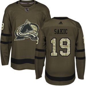 Kinder Colorado Avalanche Eishockey Trikot Joe Sakic #19 Authentic Grün Salute to Service